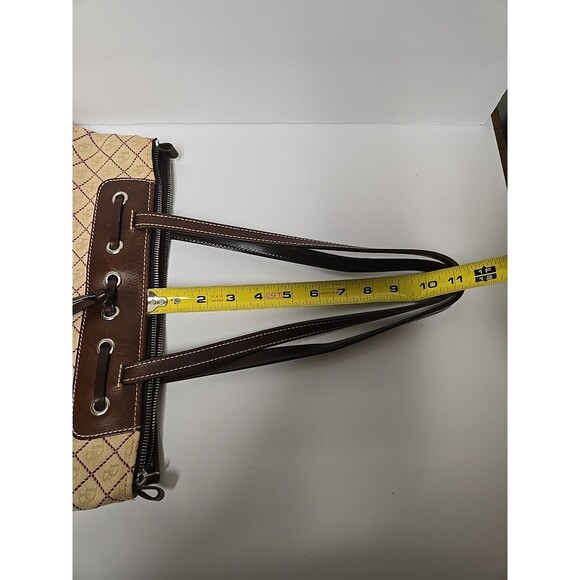 Dooney & Bourke Vintage Tassel Tote Purse Shoulder Bag Canvas Signature Logo 30 - Picture 12 of 15